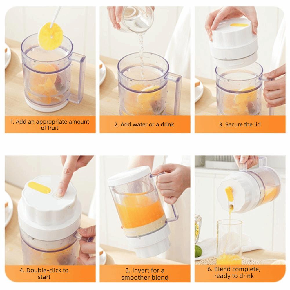 Double Layer Ice-cooled Juicer Cup USB Rechargeable Extract Juice Cup Cold Drink Cup Cooling