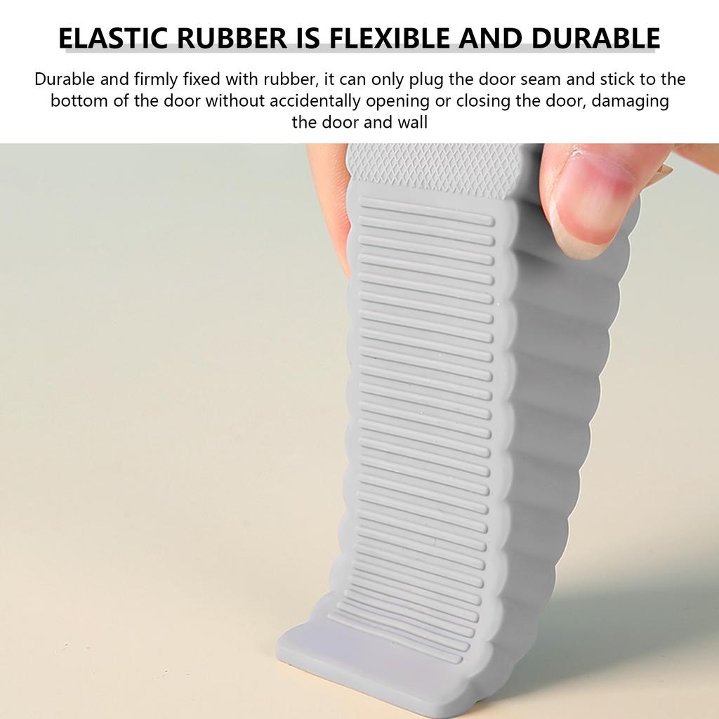 1Pc Safety Door Stop Block Wedge Stop Door Stopper Home Office Reusable Door Rear Retainer Impact Stopper Rubber Stops No Drill