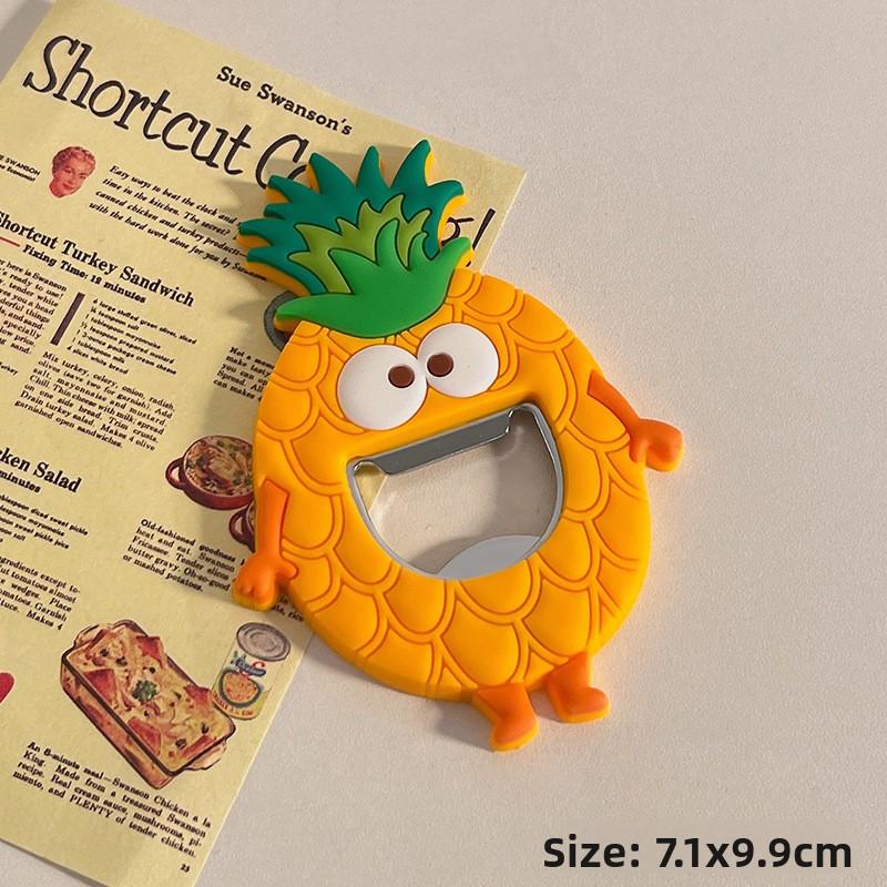 

Магнитная открывалка для пивных бутылок Креативное украшение на холодильник с напечатанным логотипом Идеальный подарок на все случаи жизни Pineapple