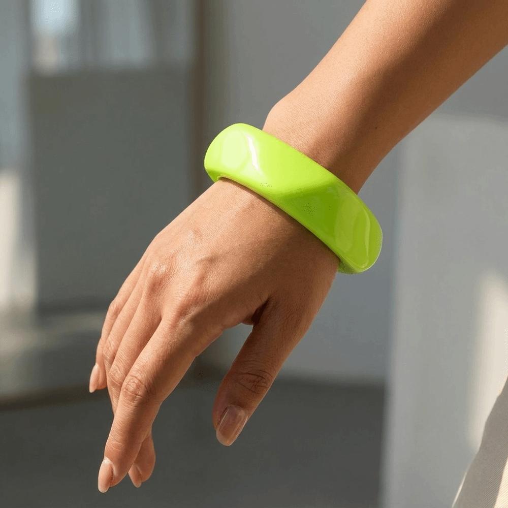 Bracciale Bangle Acrilico Colorato Boemo Stile Europeo Americano Anello a Mano Trasparente Ragazze