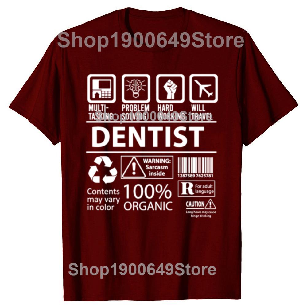 Male Tshirt Doctor Artist Equal Dentist Definition Noun Funny Shirt Euro Size T Shirt Fashion Tshirt Streetwear Camisetas