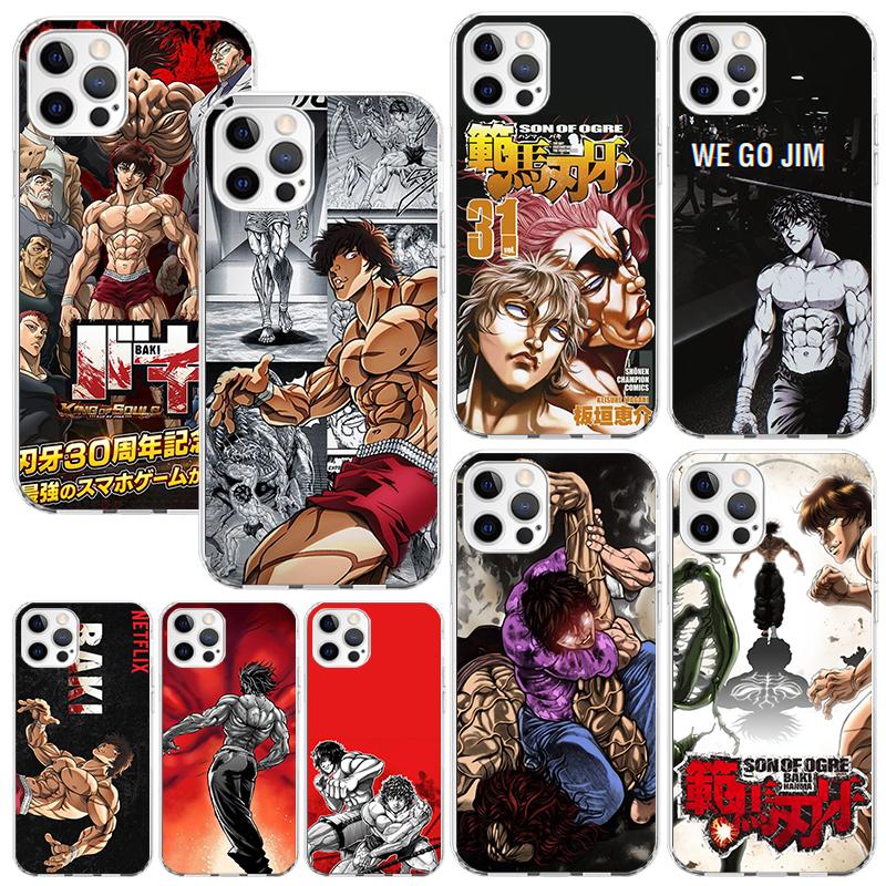 Baki the Grappler Original Anime Phone Case For Iphone 17 Air 16 15 Plus 16E 14 Pro Max 13 Mini 12 11 7 8 SE Fundas Soft Back Co