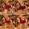 Cute Pet Party Clothing Santa Rider Dog Costume, Christmas Outfit with Adjustable Closure, Funny Animal Cosplay Costume Holiday Apparel for