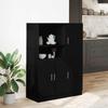 Vidaxl 2 Cabinet Kitchen Furniture Set Black Wood-Based Material