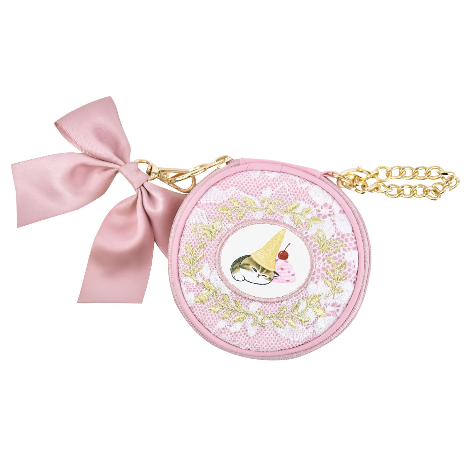 

Accessory pouch for pierced small for for character pink [Mofusand] earrings, earrings, necklaces, holder, items, women, commuting, school, travel,