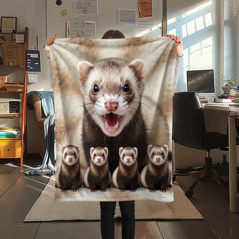 1Pc Koala Mink Print Flannel Blanket, High quality Comfortable for All Seasons, Home Decor, Warmth and Comfort, Perfect for Gifts