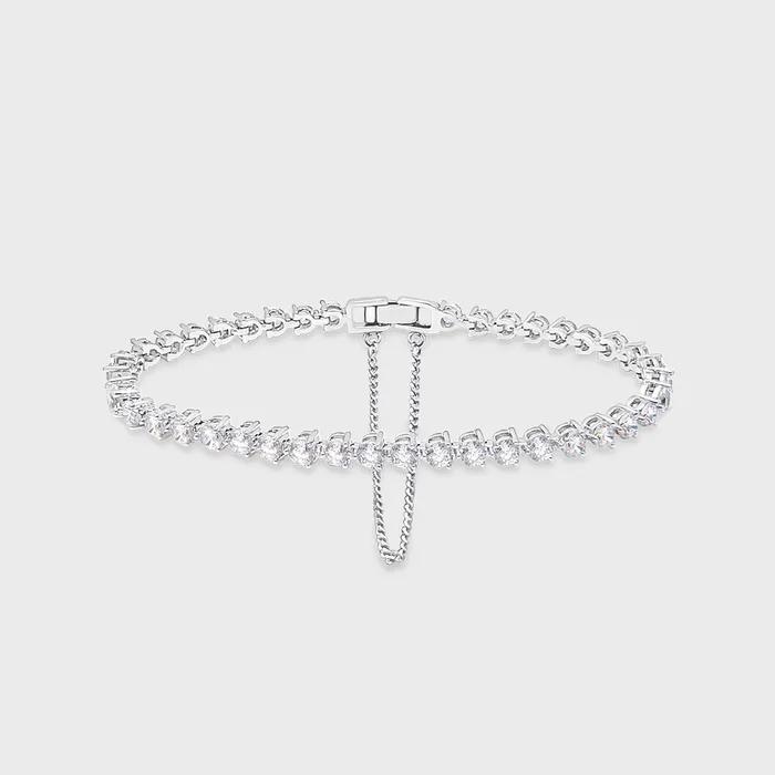 Raindrop 3MM 3-Prong Tennis Bracelet [S925]