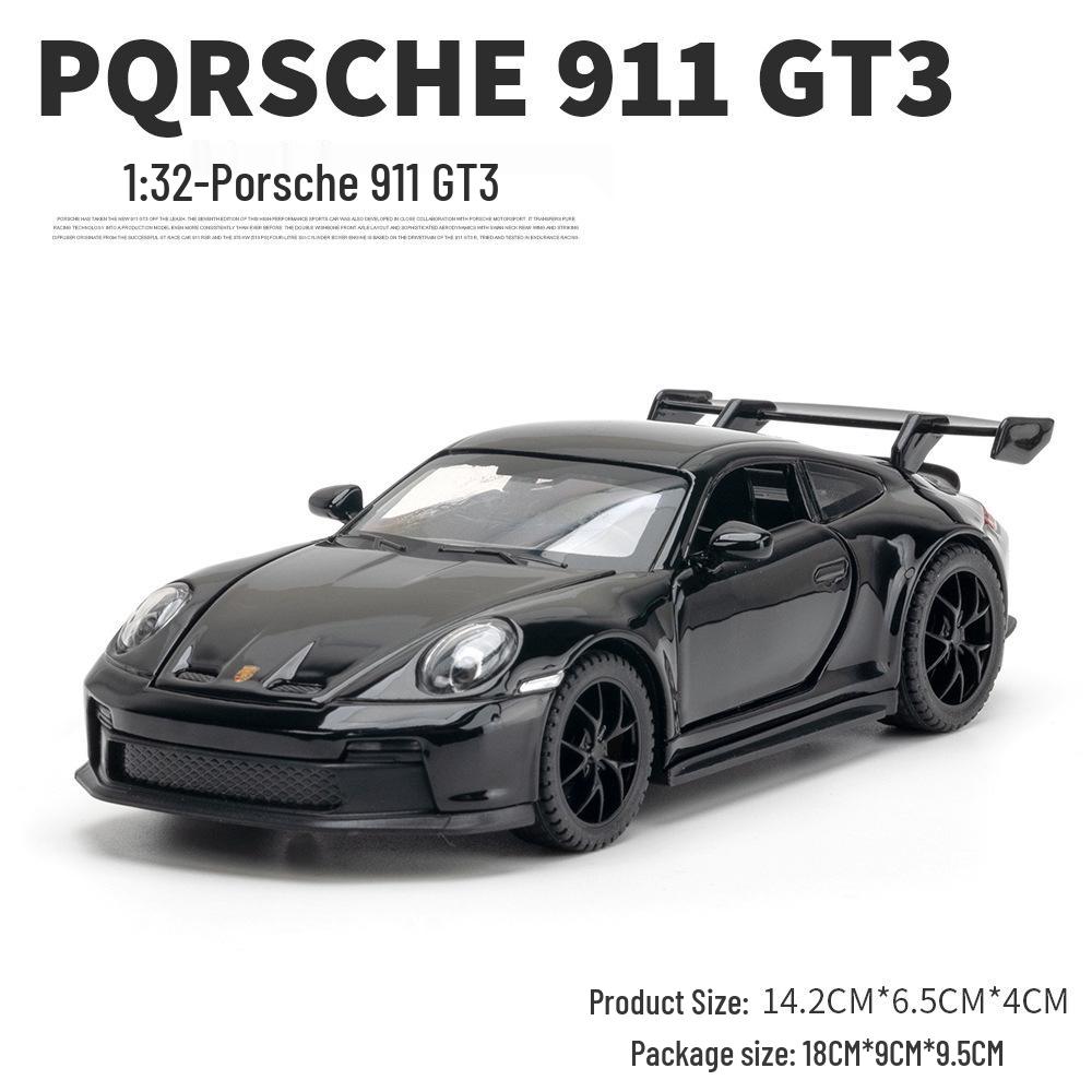 

Модель спортивного автомобиля Porsche 911 из сплава 1:32 - Детская металлическая игрушка-украшение чёрный