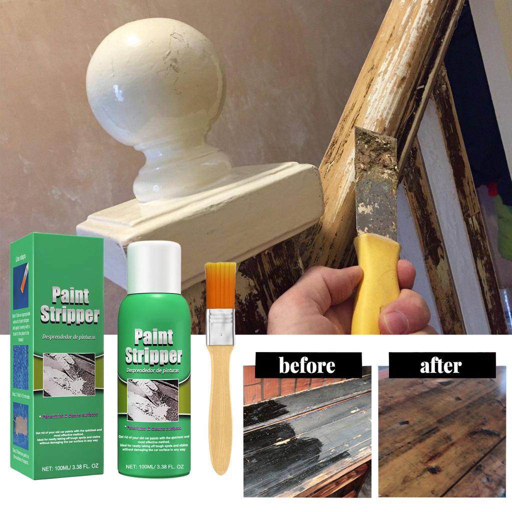 Efficient Automotive Paint Stripper 3.38Oz Traceless Cleaning for Use on Metal Wood Glass Dried Paint Remover