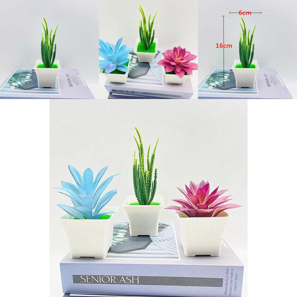 Plastic Faux Succulent Plant With Injection Mold Craft For Desktop Decor