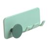 Plug Hook Punch Free Strong Adhesion Simple Appearance Wall Mounted Power Plug Holder for Bathroom Kitchen Green