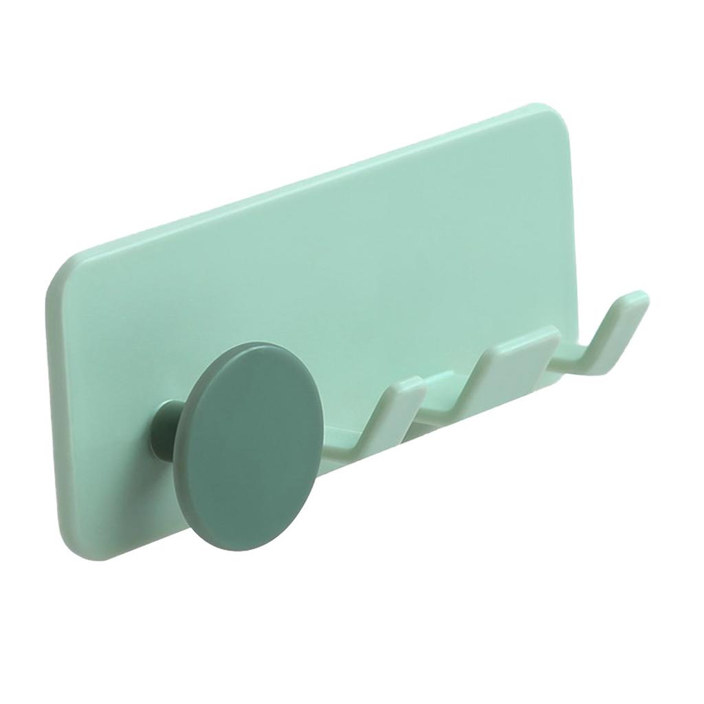 Plug Hook Punch Free Strong Adhesion Simple Appearance Wall Mounted Power Plug Holder for Bathroom Kitchen Green