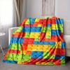 1pc Building Block Jigsaw Puzzle Blanket, Lightweight Flannel Throw Blanket for Sofa, Bed, Travel, Camping, Living Room, Office, Couch041
