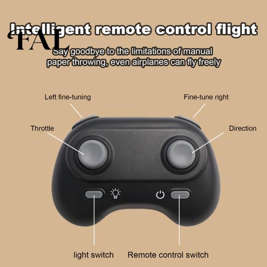 Beginner Airplane Toy Kit Remote Control Paper Kit, DIY Electric RC Plane with Gyro Handmade Stabilizer, Dual Propellers, Lightweight Glider Assembly