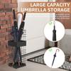 Umbrella Storage Stand Square Metal Hollow Umbrella Holder with Detachable Tray Umbrella Drain Rack for Entryway Home Office