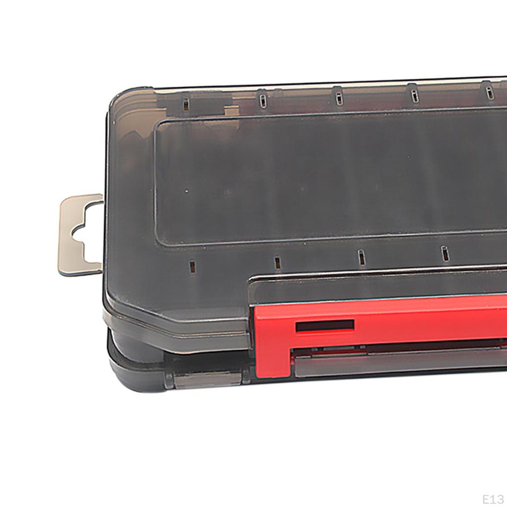 Fischfang-Aufbewahrungsbox Doppelseitige Köderbox Transparenter und stabiler Kunststoff