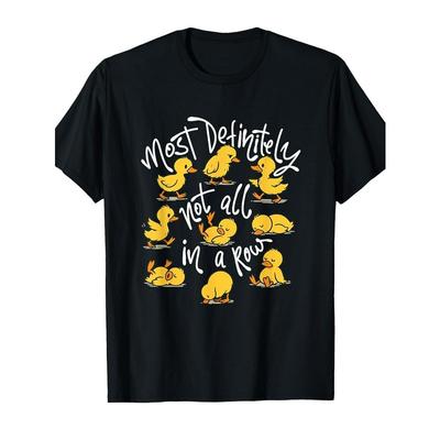 Tailles européennes Absolument Pas Alignées Les unes Après Les Autres - T-Shirt Canard Amoureux Blague Sarcastique Lavable en Machine à la Mode