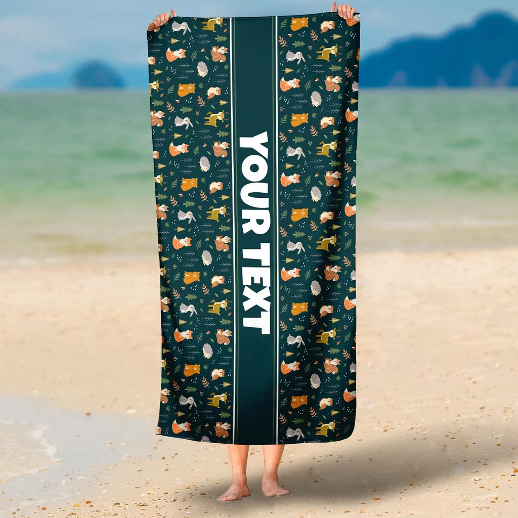 Personalized Butterfly Beach Towel - Custom Birthday Gift or Holiday Present for Girls Boys Kids Children, Swimming and Pool Use