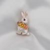 Zink Zinklegierung Tierbrosche Vintage Oster Emaille Pin Mode Kaninchenbrosche Mode Anzug