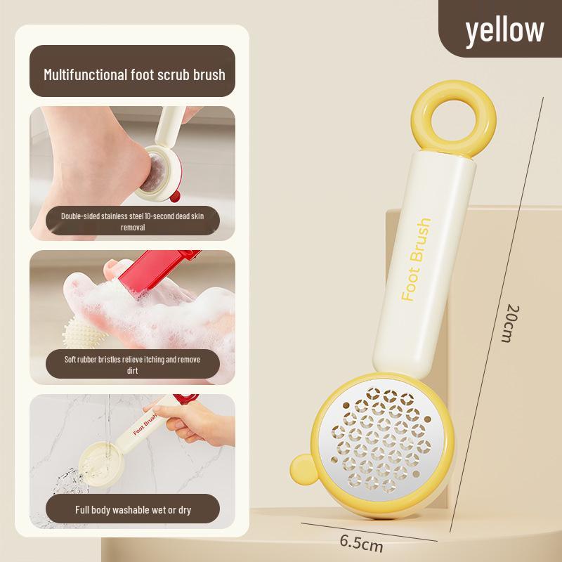 

Dopamine 3-in-1 Pedicure Tool: Callus Remover, Foot File & Toe Brush жовтий