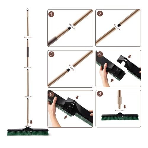 Eyliden Professional Cleaning Brush, Cleaning Broom, Deck Brush, Bathroom Cleaning, Wide Range of Cleaning Supplies, Outdoor, Garden, Balcony, Entrywa
