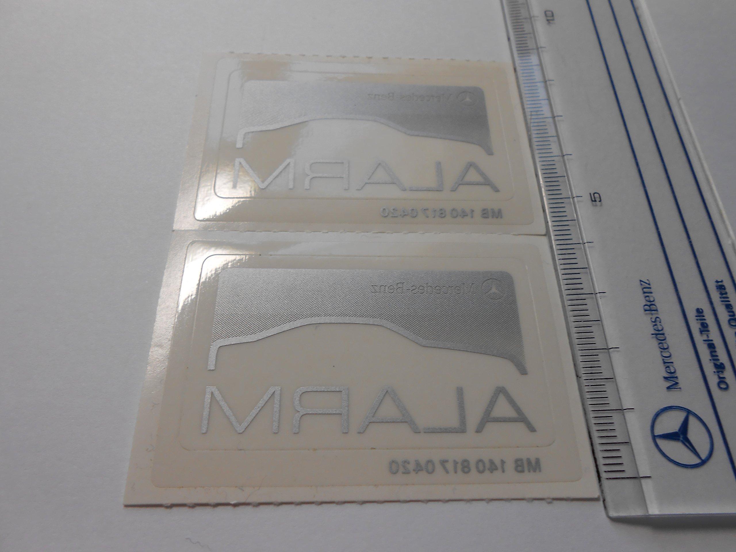 

Genuine Benz Security Sticker Set of 2 серебряный