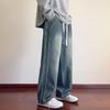 TonLion Autumn And Winter Men's Side-Slit Straight-Leg Jeans