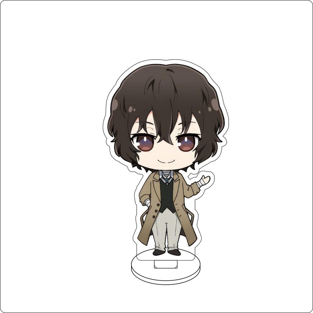 10CM Anime Bungo Stray Dogs Figure Stand Model Nakahara Chuuya/Izumi Kyouka/Edogawa Rampo Cute Desk Decor Standing Sign Gifts