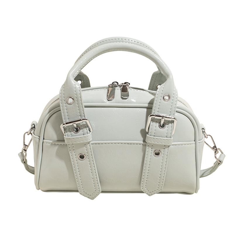 Niche design retro locomotive style personalized portable Boston bag women commuter versatile high sense foreign style messenger bag