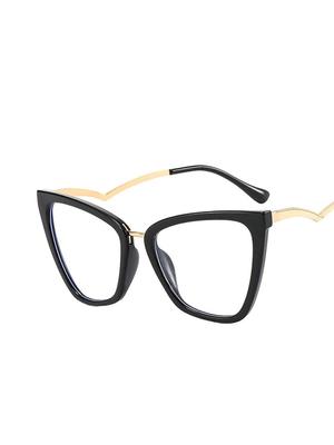 Vintage Katzenaugenbrillenrahmen für Damen Marke Designer Mode Retro Cateye Brillen Brillen mit Beutel & Tuch Weiblich