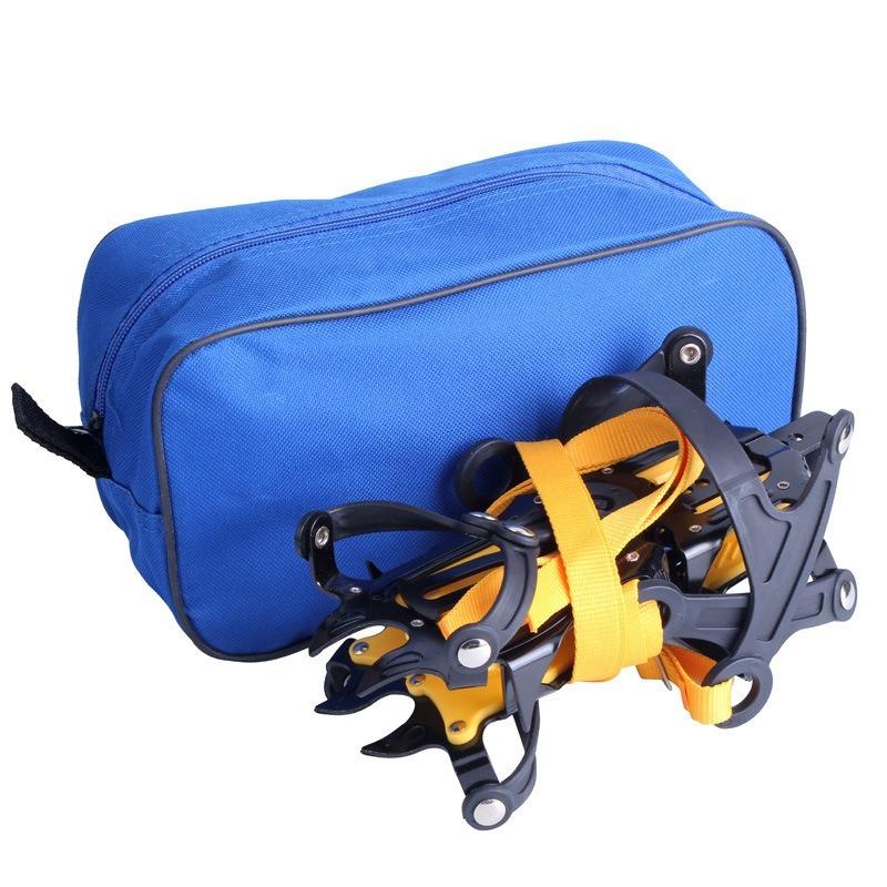 Outdoor Professional 10-Tooth Ice Climbing Crampons — Anti-Slip Footwear Attachments for High Altitudes (Adjustable)