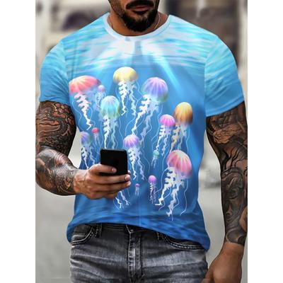 Nuova Moda T-shirt Grafiche Medusa Luminose Stampa 3D Estiva Casual Unisex T-shirt Larga Oversize Manica Corta Top