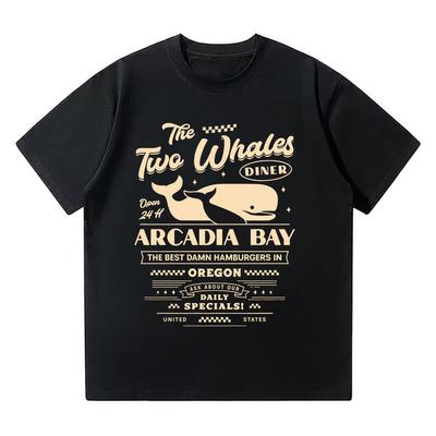 The Two Whales Diner Emblem Unisex T-Shirt Life Is Strange Hot Game Tees High Quality Cotton Clothing Women Men Loose T-shirts