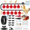 DIY Automatic Chicken Feeder Kit with Nipple Water Cup and PVC Tee Fittings