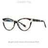 Women Blue Light Blocking Glasses Acetate Fibre Cat Frame Computer Men Eyewear Anti Ray Prescription Reading Eyeglasses Frame