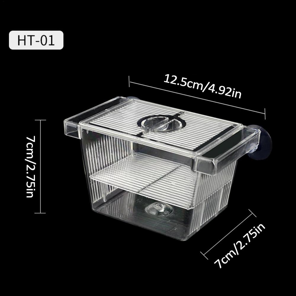 Aquarium Fish Breeder Box Clear Betta Fish Tank Fish Breeding Isolation Box Hatching Incubator Box For Baby Fish Shrimp Trap Box