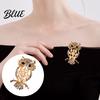 Artistic Owl Jewelry Brooch Metal Shape Pin with Warm