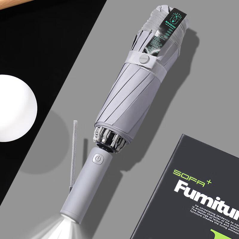 BaoDiNi 10-Rib Automatic LED Inverted Business Umbrella