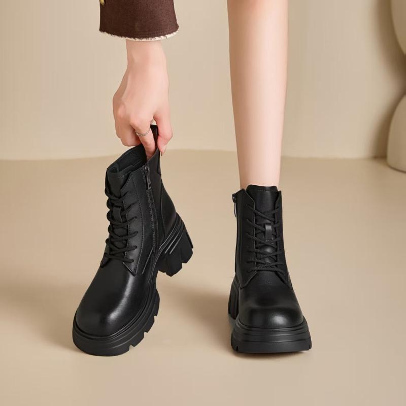 Slimming Shoes Versatile Boots New Women's Shoes Height-increasing Thick-heeled Ankle Boots Fashionable Boots