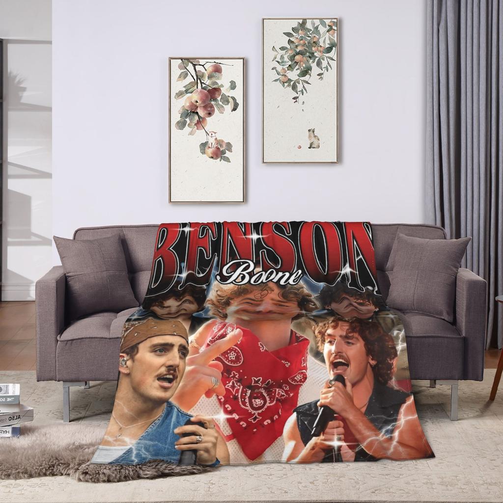 Benson Boone Tour Decke Weich Warm Street Trend Plüsch Überwurfdecke für Sofa Sessel Camping Flanell Tagesdecke Bettbezug