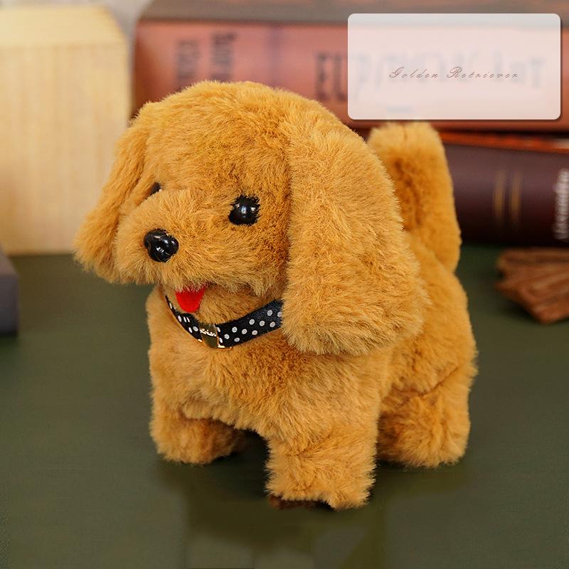 Elektrisch huisdier puppy hondenspeelgoed realistische pluche simulatie slimme hond genaamd wandelen pluche speelgoed kerstcadeau