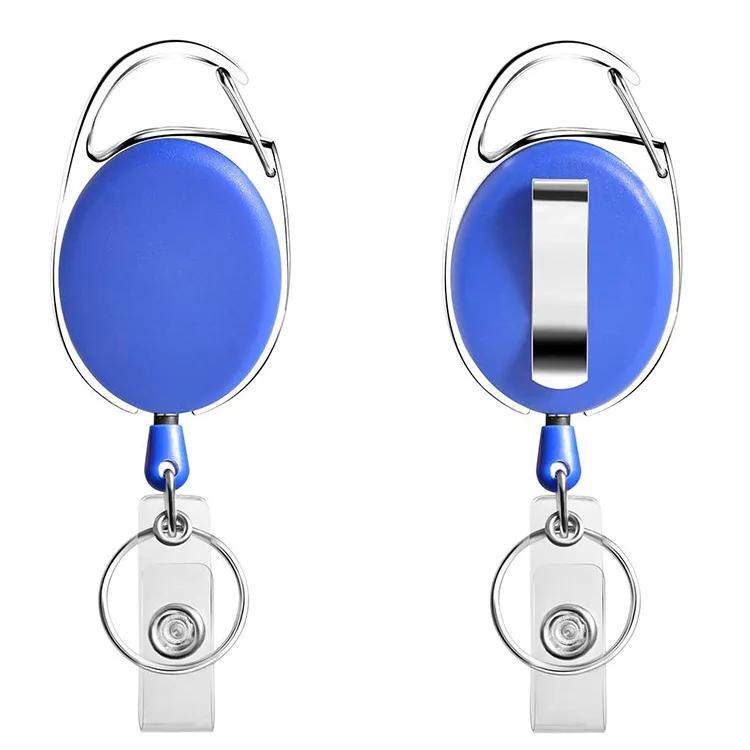 Retractable Lanyard Badge Credit Card Holder Cover Case Badge Reel with Keychain for ID Name Badges Staff Work Pass Card Clip