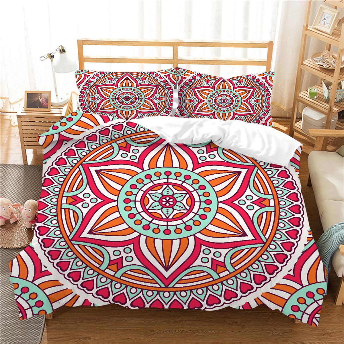 

Богемное домашнее постельное белье, наволочка для спальни и пододеяльник, 2 или 3 удобных постельных белья из микрофибры EU Single 135x200cm