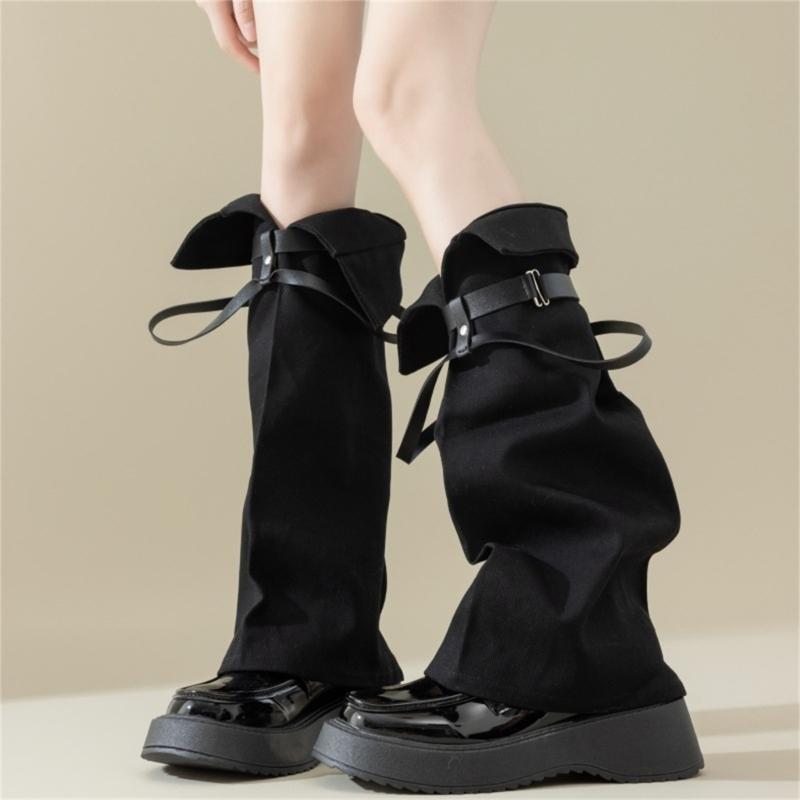 Subkultur Beinstulpen für Damen Mädchen Y2K Beinstulpen Süße Coole Lange Socken Gothic Harajuku Beinwärmer Kniehohe Socken