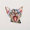 New 2Pcs Cat Patches For Clothing Iron Embroidered Patch Applique Iron On Patches Supplies Badge Stickers On Clothes Jeans Bags