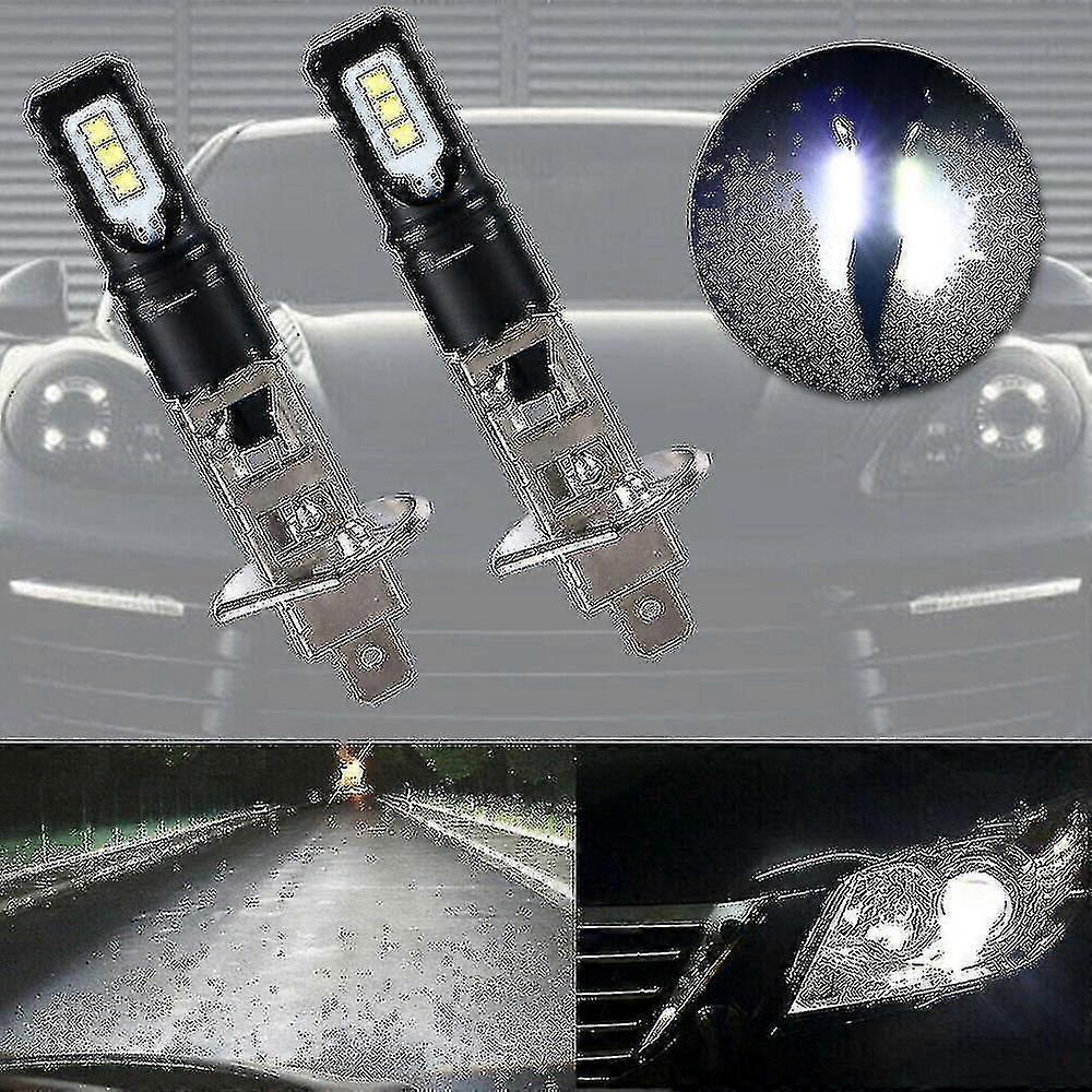 Lampadine LED per Fari H1 Super Luminose 6000K Bianco Kit di Conversione Fascio Alto Basso per Visibilità Migliorata Sicurezza di Guida