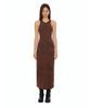 Too Much Tax Zebra Jersey Maxi Dress Brown