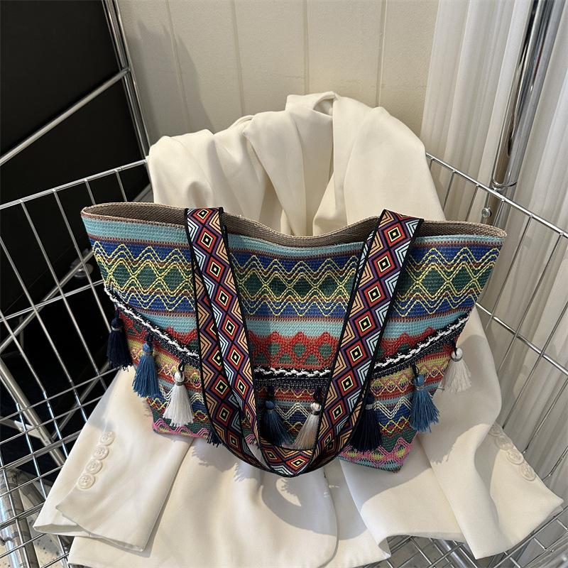 

Простая и повседневная сумка большой вместимости, женская сумка на одно плечо, модная и трендовая сумка-тоут синий