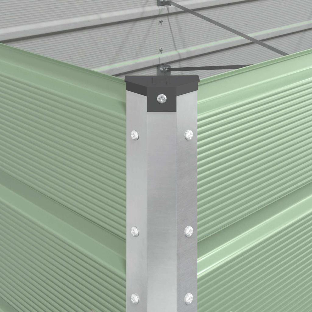 Planter Pastel Green 290 X 100 X 45 Cm Galvanized Steel