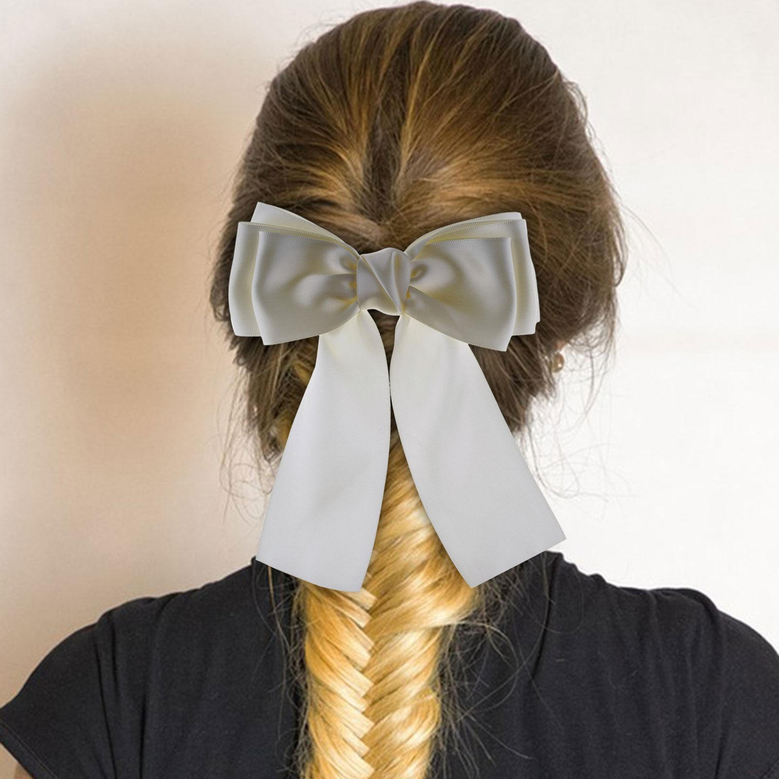 

Заколка для волос с лентой и длинными хвостами, модная заколка, выпускной вечер, свадьба, день рождения